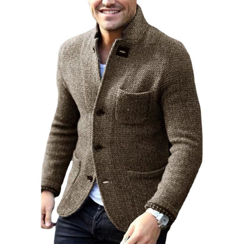Herren modischer Blazer mit strukturiertem Stoff Drune