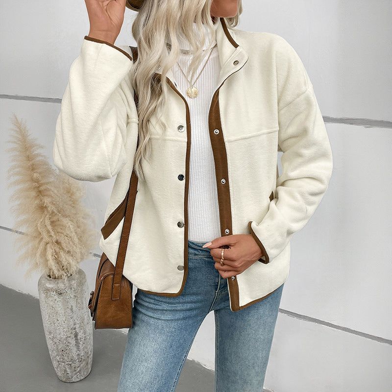 Damen Fleecejacke mit kontrastierenden Details Drune