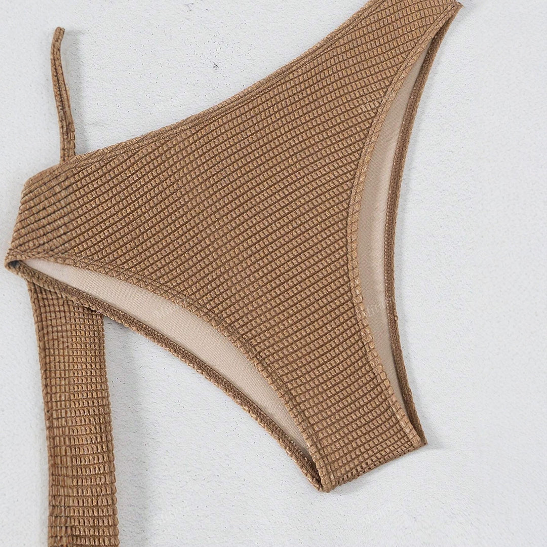 Damen Bandeau-Bikini-Set mit dekorativem Wickelrock Drune