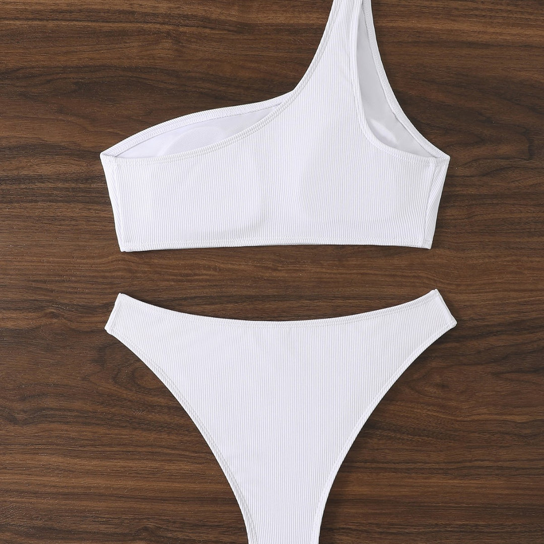 Damen Triangel-Bikini mit asymmetrischem Schnitt und raffiniertem Rippendesign Drune