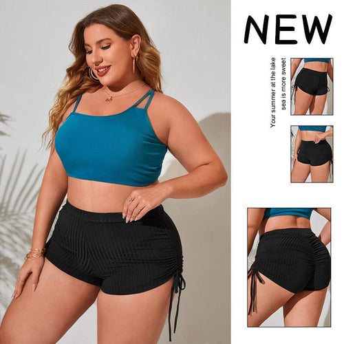 Damen Shorts mit seitlichem Rüschendetail Drune