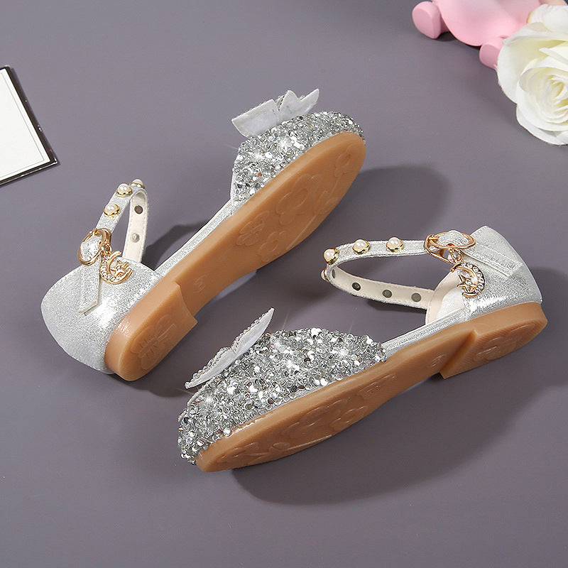 Mädchen Ballerina mit Glitzer und dekorativen Schleifen Drune