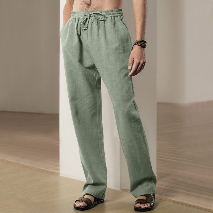 Herren lässige Freizeithose mit elastischem Bund und Seitentaschen Drune