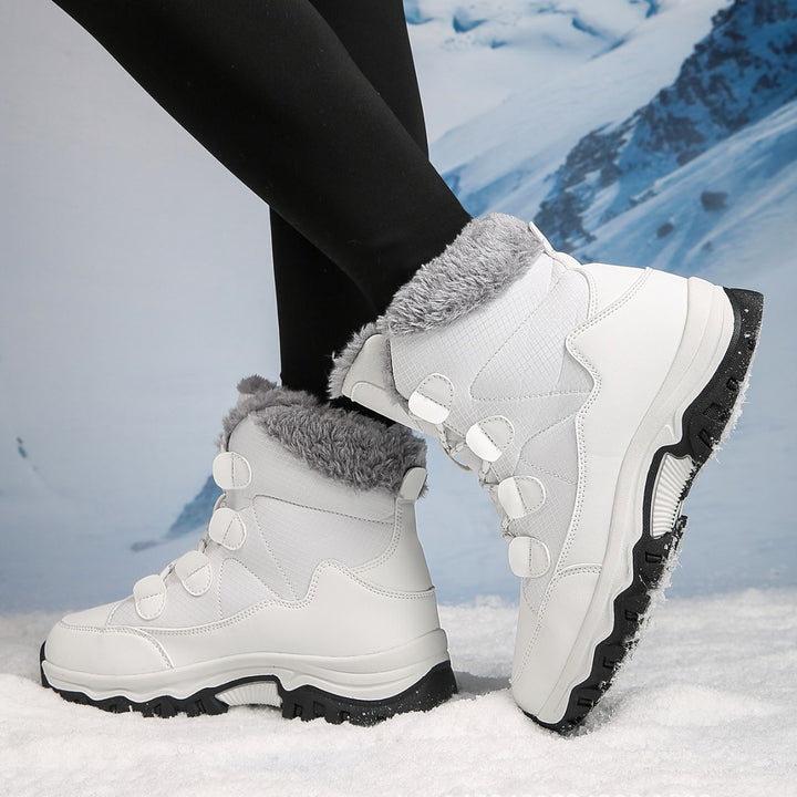 Damen Warme Winterstiefel mit isolierendem Fleece und rutschfester Sohle Drune