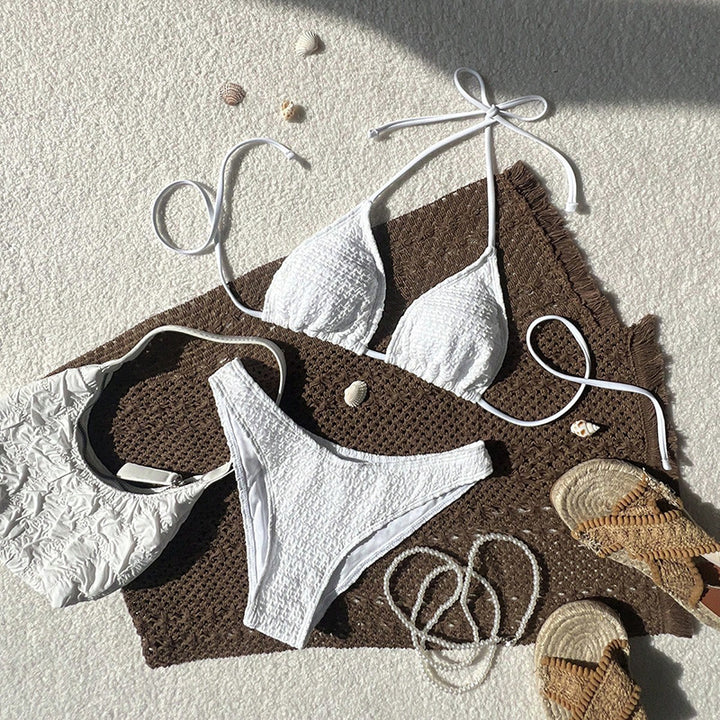 Damen eleganter Triangel-Bikini mit raffinierten Details Drune