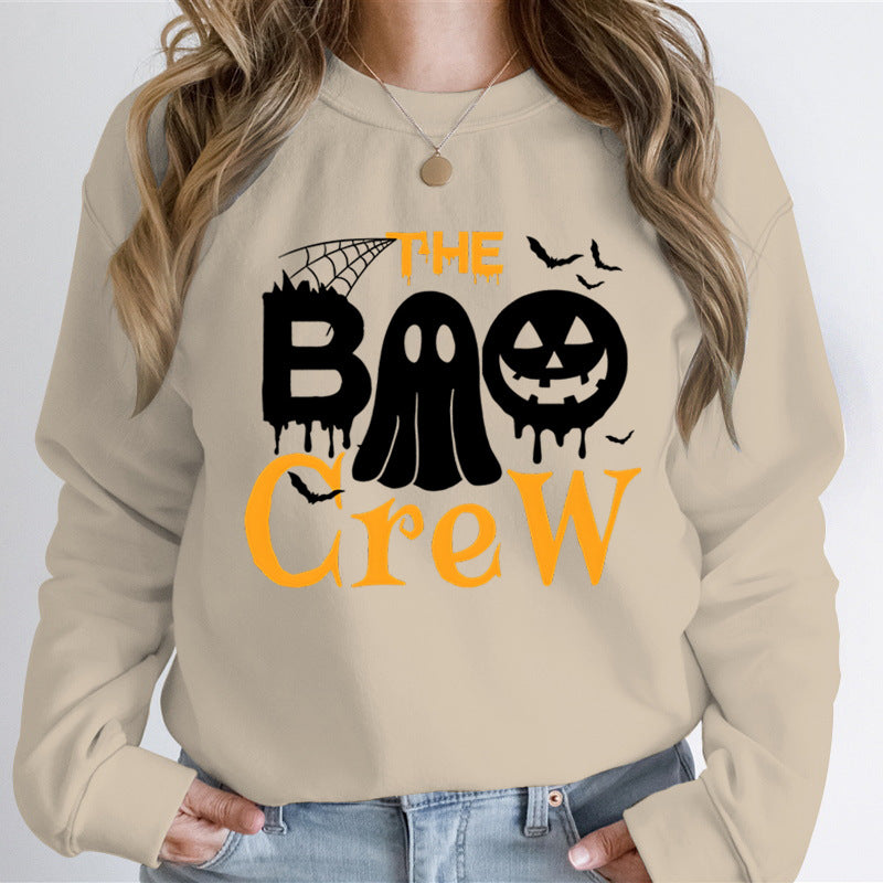 Damen Sweatshirt mit Halloween-Thema und kreativem Grafikdruck Drune