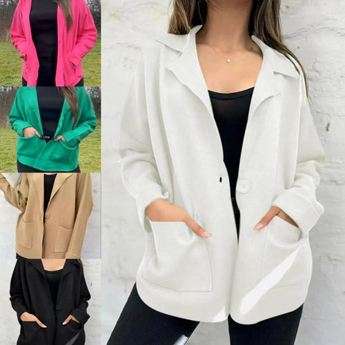 Damen oversized Blazerjacke mit praktischen Taschen und lässigem Schnitt Drune