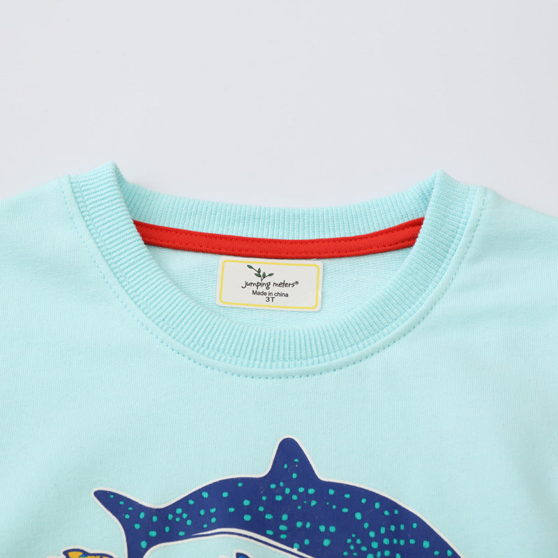 Jungen Sweatshirt mit farbenfrohem Haifisch-Motiv Drune