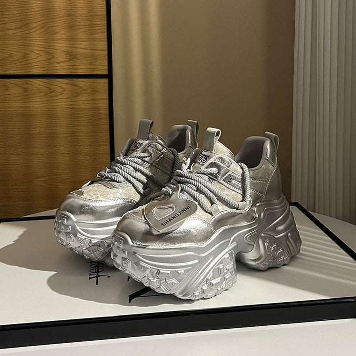 Damen Chunky Sneakers mit puffiger Sohle und innovativer Dämpfung Drune