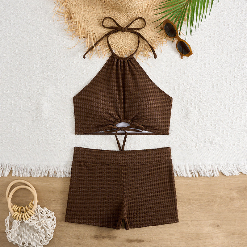 Damen Bikini-Set mit raffinierten Schnittdetails und elastischen Trägern Drune