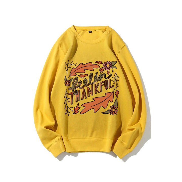 Damen Sweatshirt mit buntem Herbstmotiv und inspirierendem Schriftzug Drune