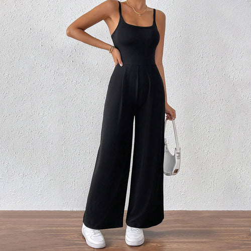 Damen lässiger Jumpsuit mit schmalen Trägern und elegantem Schnitt Drune