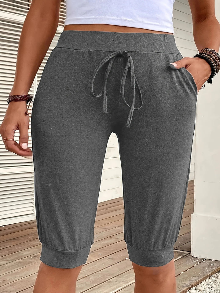 Damen Sportliche Kapuhosen im lässigen Design mit dekorativem Kordelzug Drune