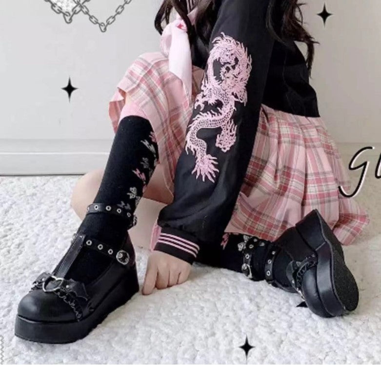 Damen Modische Mary Jane Schuhe mit verstellbaren Riemen und dekorativen Schnallen Drune