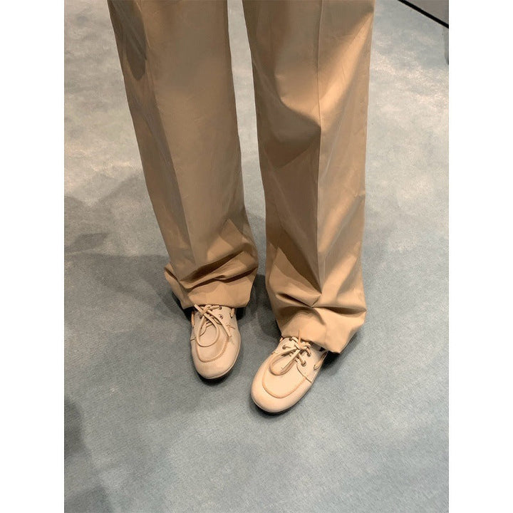 Damen Bootsschuh mit modischem Schnürdesign und hochwertiger Lederoberfläche Drune