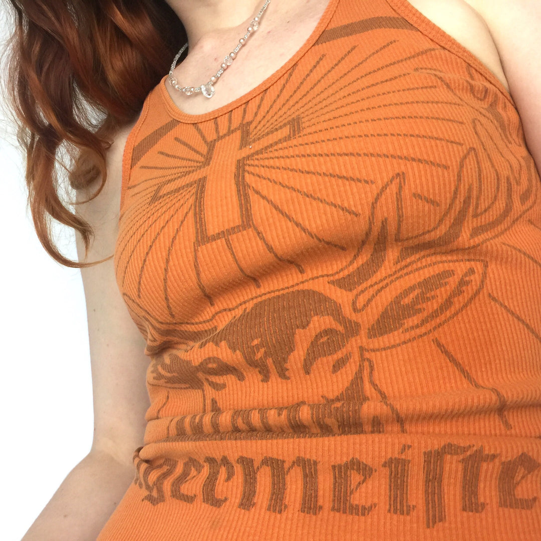 Damen ärmelloses Top im kreativen Retro-Design mit Druck Drune