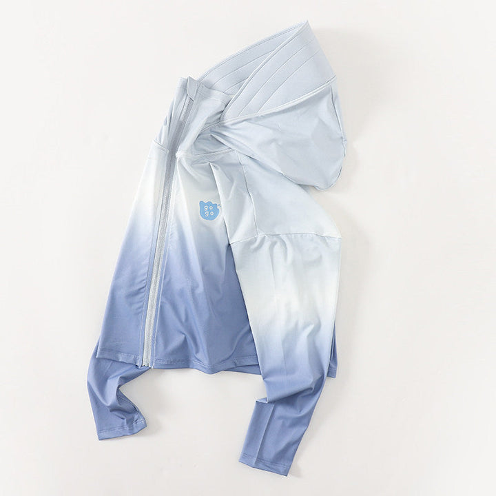 Damen nan leichte UV-Schutz Kapuzenjacke aus Funktionsstretch mit durchgehendem Reißverschluss und Raglanärmeln Drune