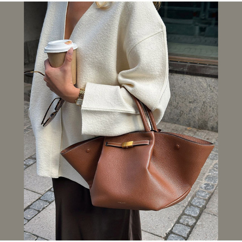 Damen elegante Handtasche im minimalistischen Design mit hochwertiger Lederverarbeitung Drune