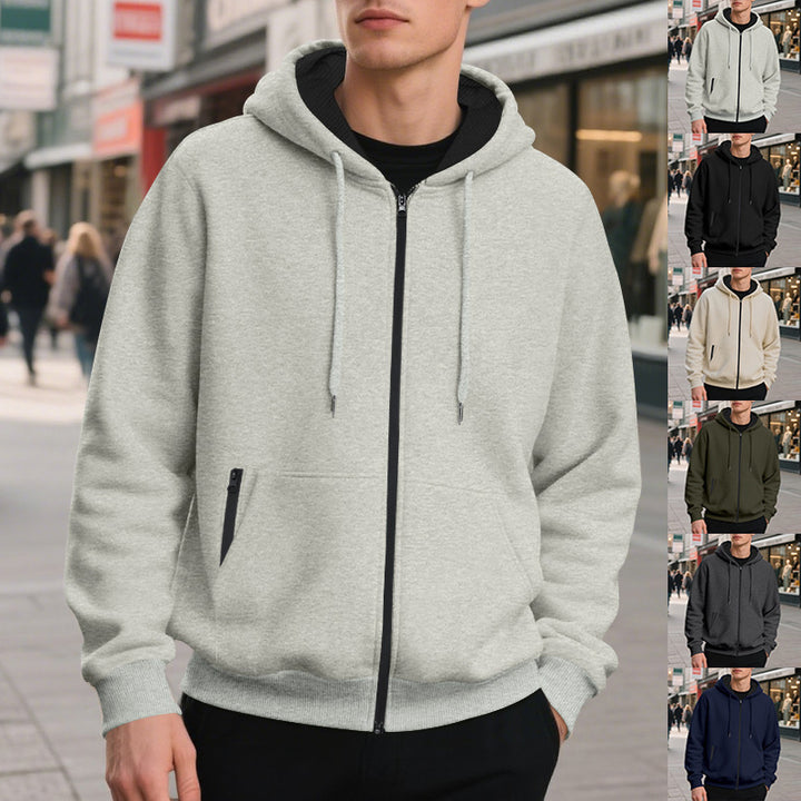 Herren Zip-Hoodie mit praktischen Taschen und atmungsaktiver Fleece-Innenausstattung Drune