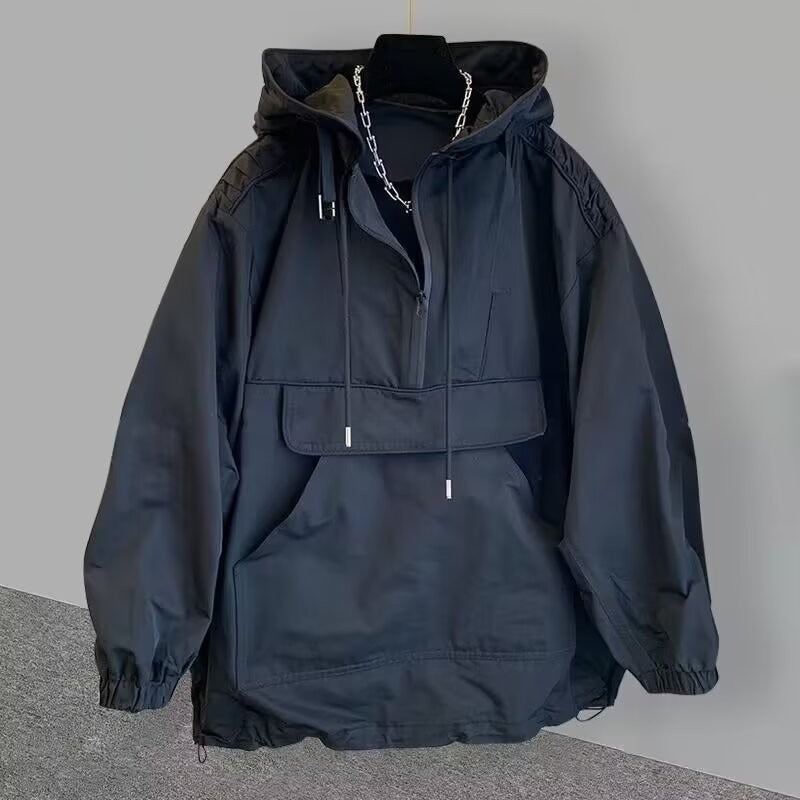 Damen lässige Anorakjacke mit verstellbarem Kapuzensystem und großzügiger Tasche Drune