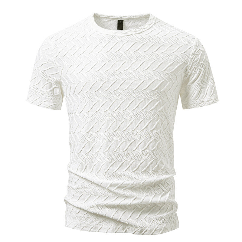 Herren texturiertes kurzarm t-shirt Drune