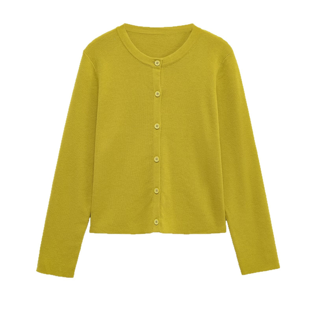 Damen Strickjacke mit Knopfleiste und femininer Passform Drune