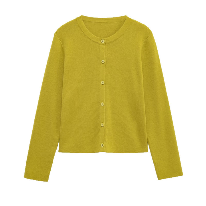 Damen Strickjacke mit Knopfleiste und femininer Passform Drune