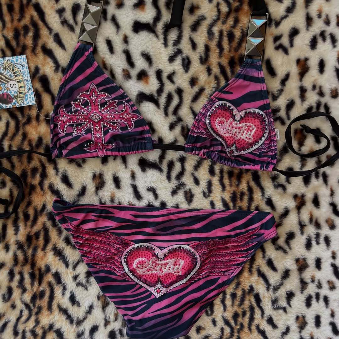 Damen Triangel-Bikini mit Verzierungen Drune