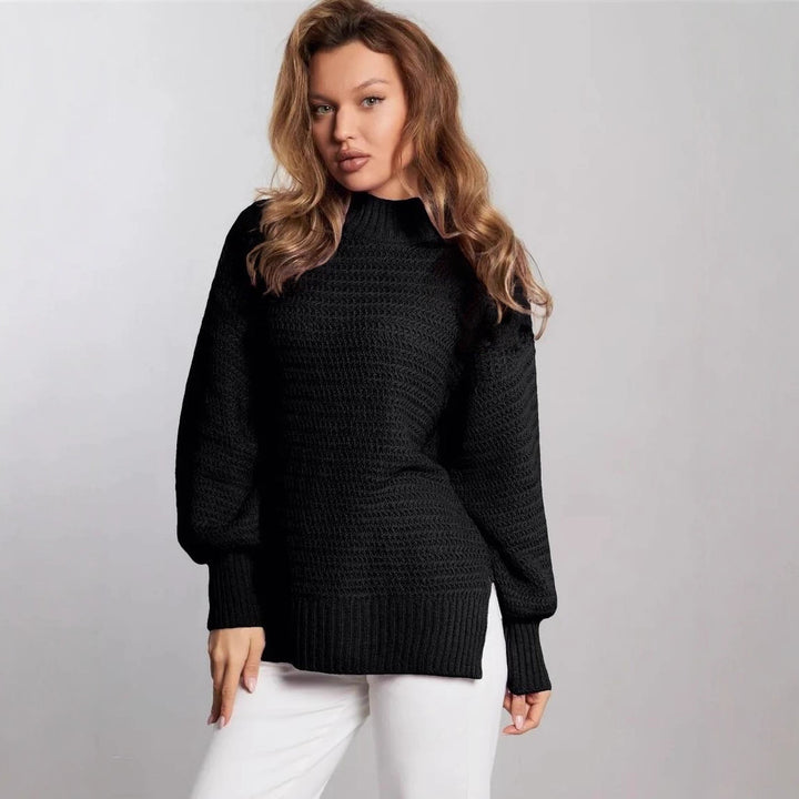 Damen modischer Strickpullover mit strukturiertem Muster und weitem Schnitt Drune