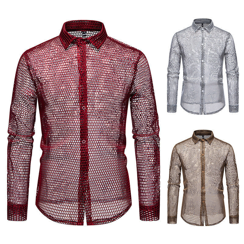 Herren Mesh-Hemd aus hochwertigem Material mit innovativem Design Drune