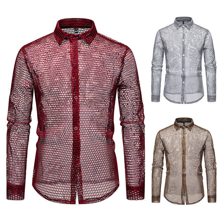 Herren Mesh-Hemd aus hochwertigem Material mit innovativem Design Drune