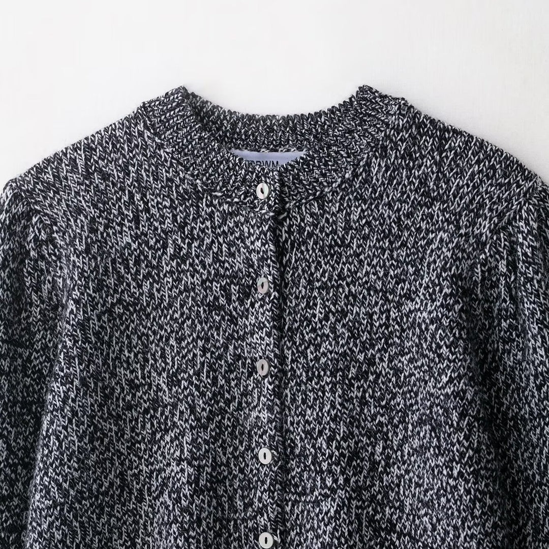 Damen elegante Strickjacke mit Knopfleiste Drune
