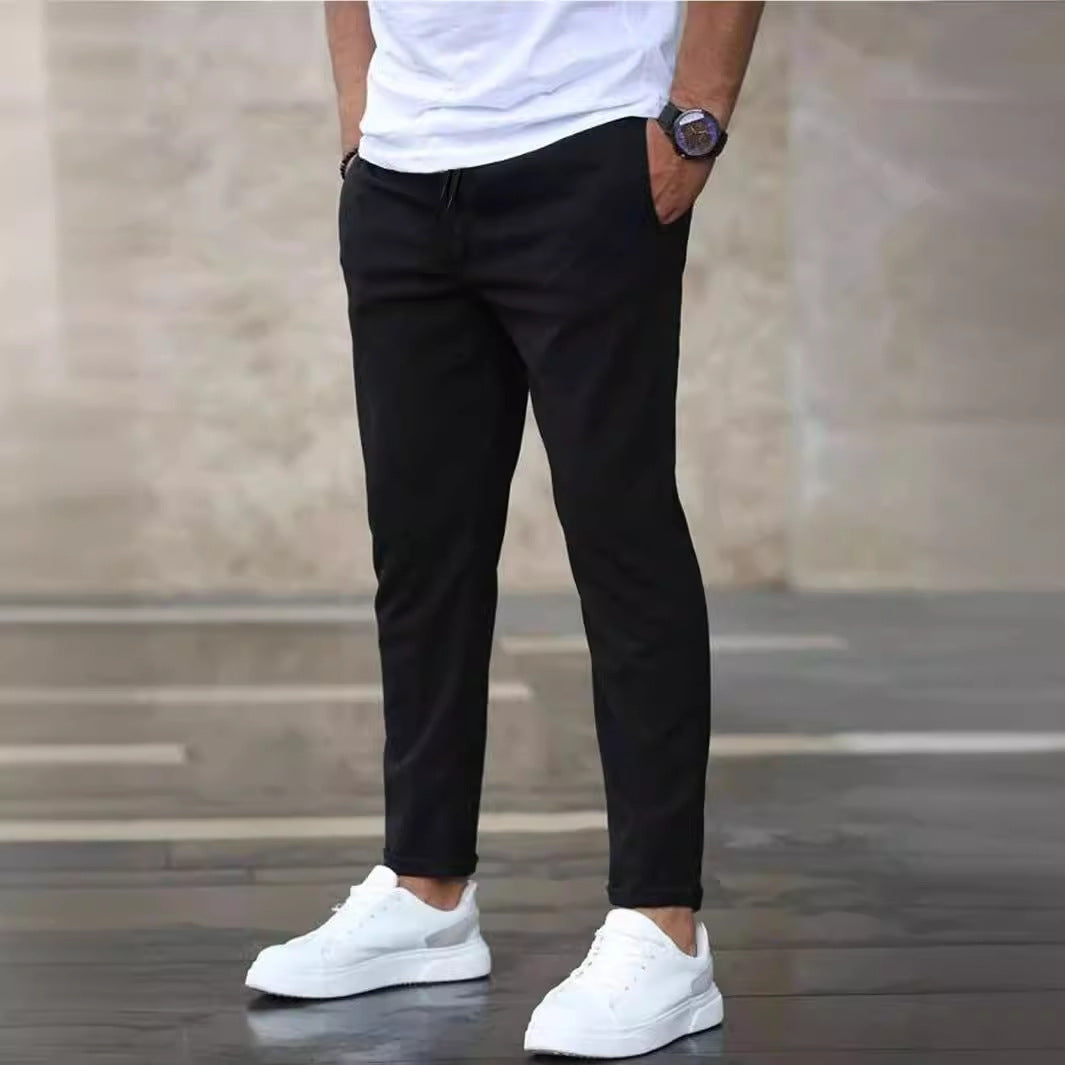 Herren lässige Freizeithose mit elastischem Bund und praktischen Taschen Drune