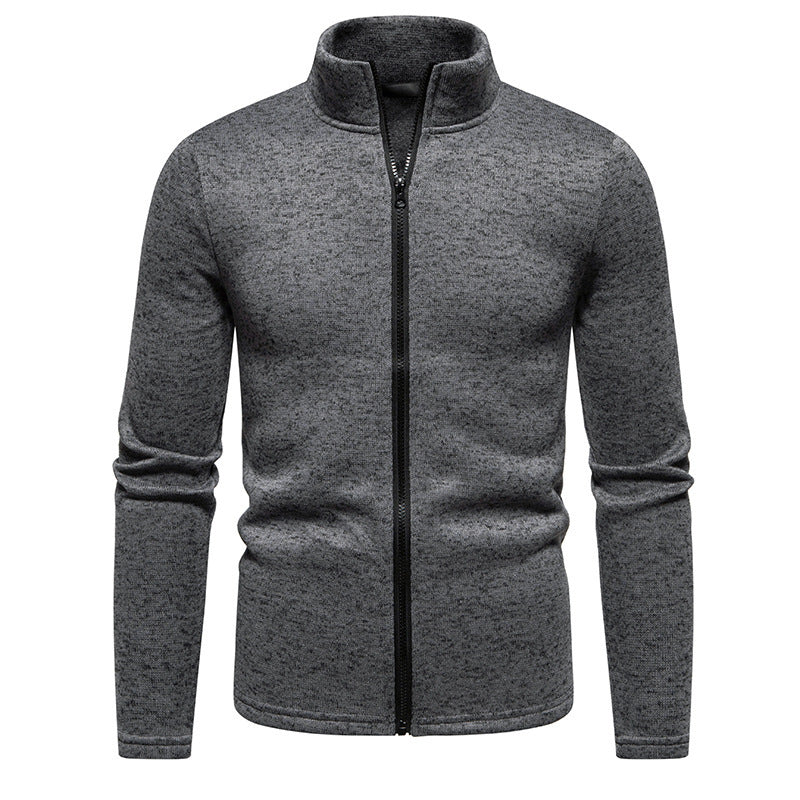 Herren Fleecejacke mit Stehkragen und durchgehendem Reißverschluss Drune
