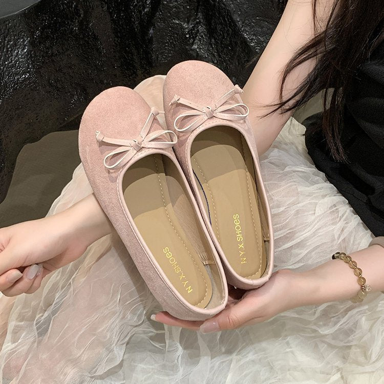 Damen Ballerinas mit feiner Schleifenapplikation Drune