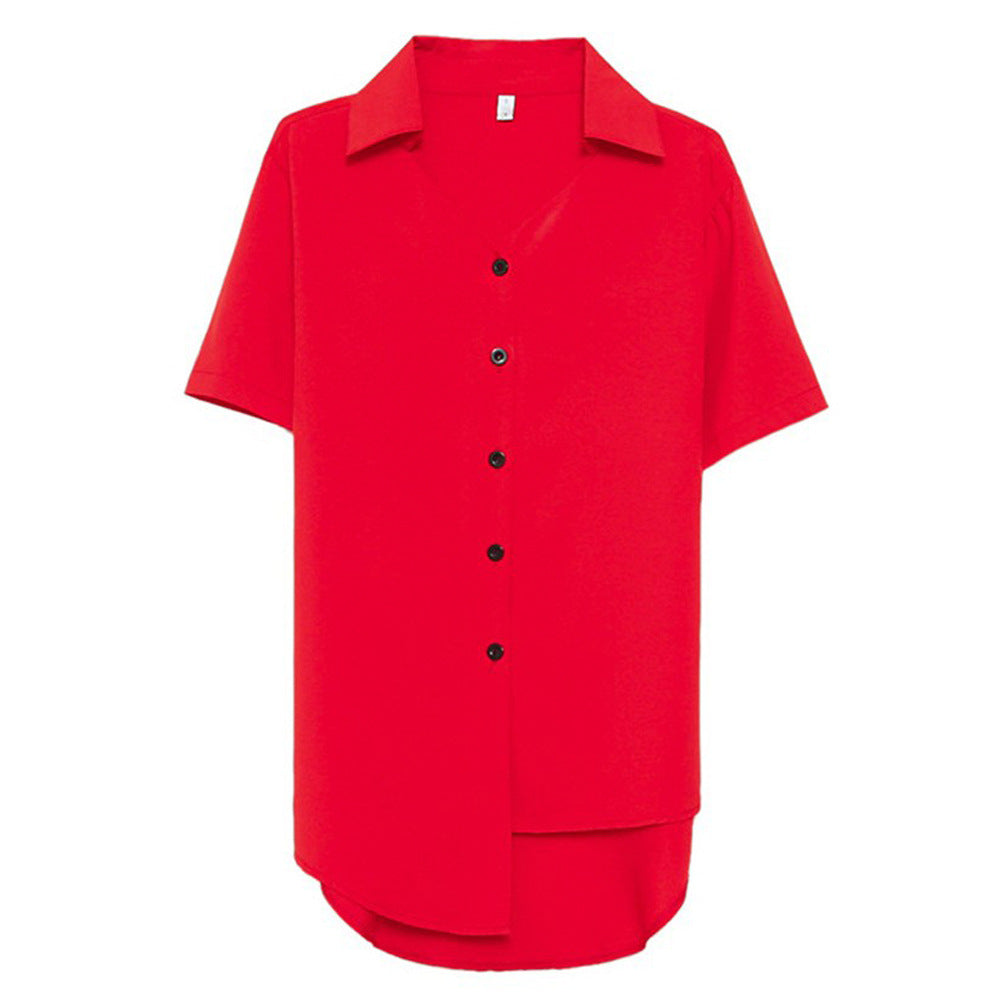 Damen Modische Hemdbluse mit Taillengürtel Drune