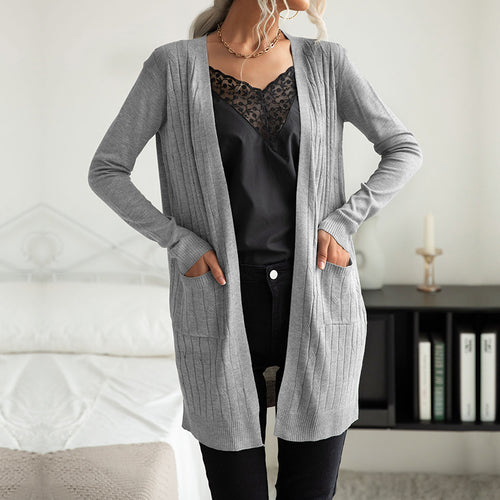 Damen Strickjacke mit praktischem Taschen-Design und strukturierter Oberfläche Drune