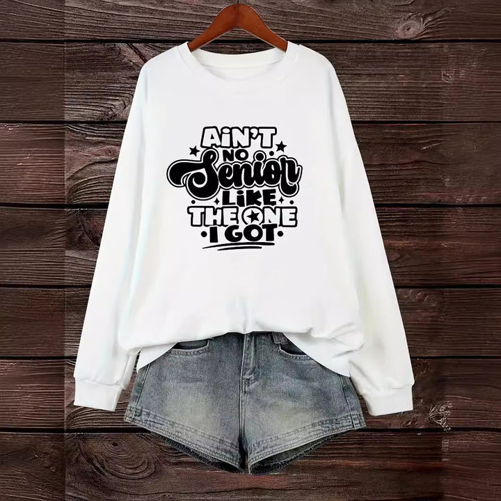 Damen Sweatshirt mit lässigem Spruchdesign Drune