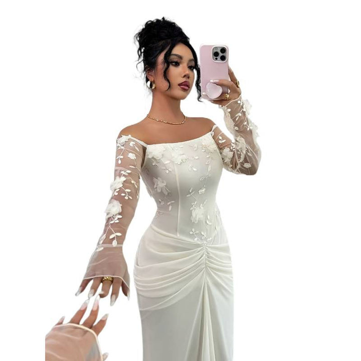 Damen Hochzeitskleid mit eleganten Stickereien Drune