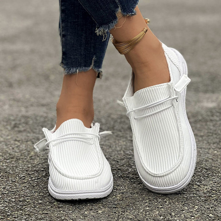 Damen lässige Slip-On Schuhe mit elastischem Komfort Drune