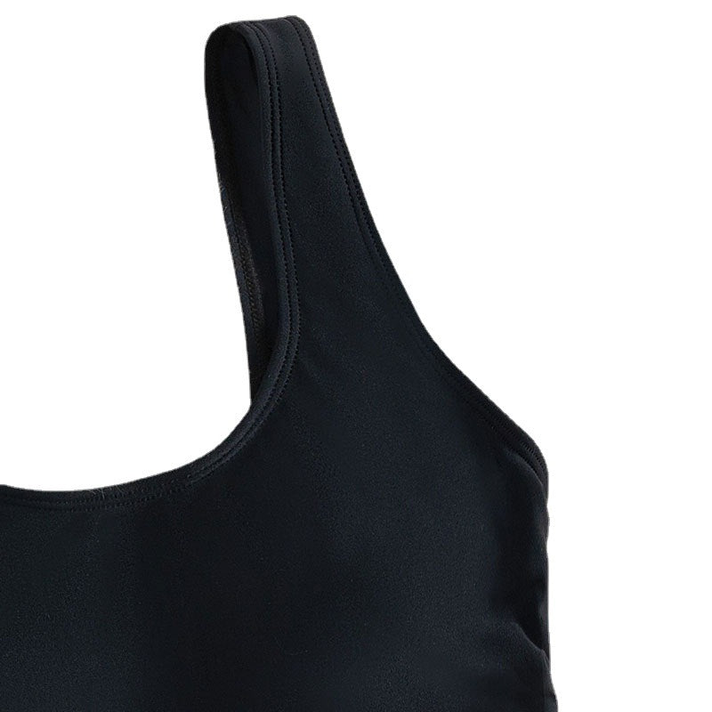 Damen Einteiler Badeanzug mit innovativem Schnitt und seitlichen Bindebändern Drune