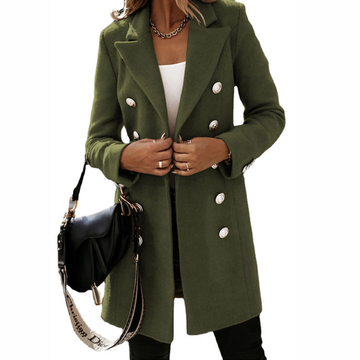Damen Übergangsjacke mit doppelter Knopfleiste und elegantem Kragen Drune