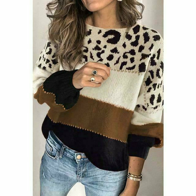 Drune | Patchwork-Pullover Mit Leoparden-Print