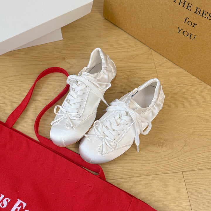 Damen Modische und komfortable Sneakers mit Satin-Oberfläche Drune