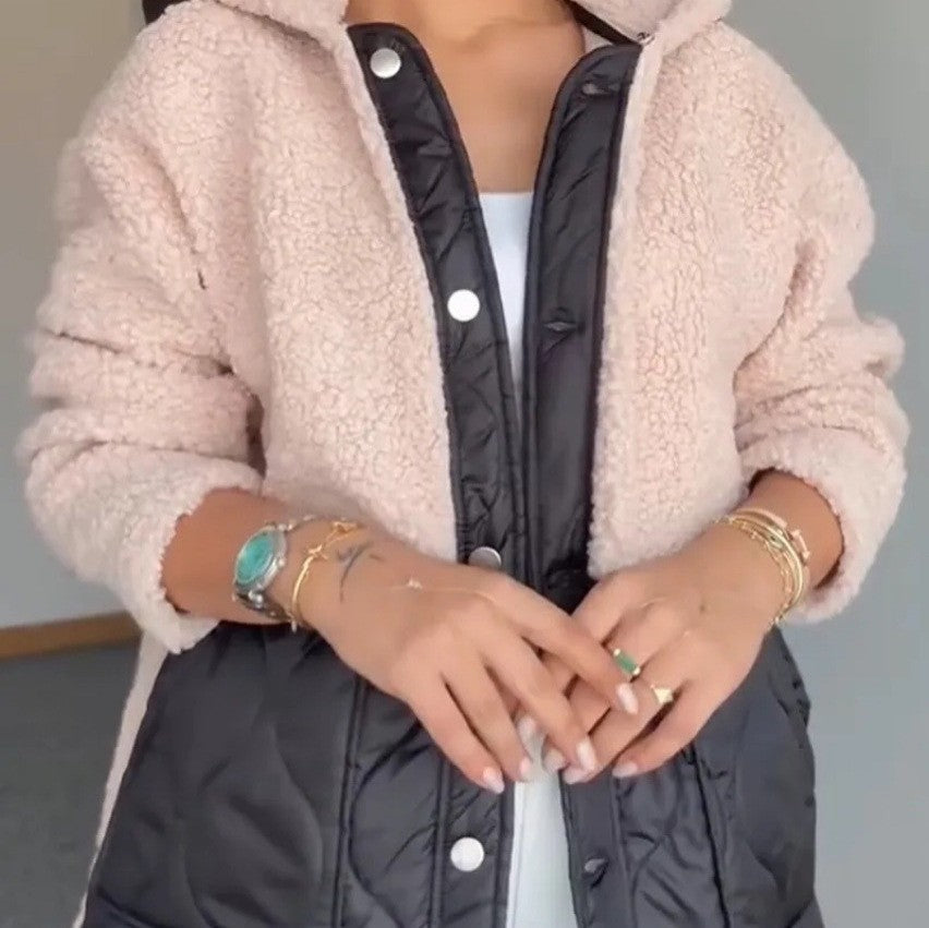 Damen Übergangsjacke mit kuscheligem Fleece-Obermaterial und praktischen Druckknöpfen Drune
