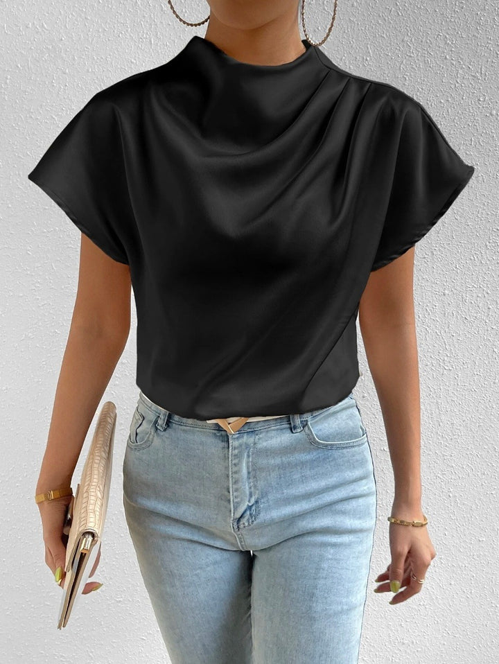 Damen Modisches Satin-Blusenshirt Drune