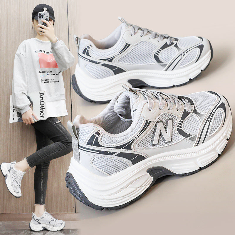 Damen Sportliche Laufschuhe mit atmungsaktivem Mesh-Obermaterial und dämpfender Sohle Drune