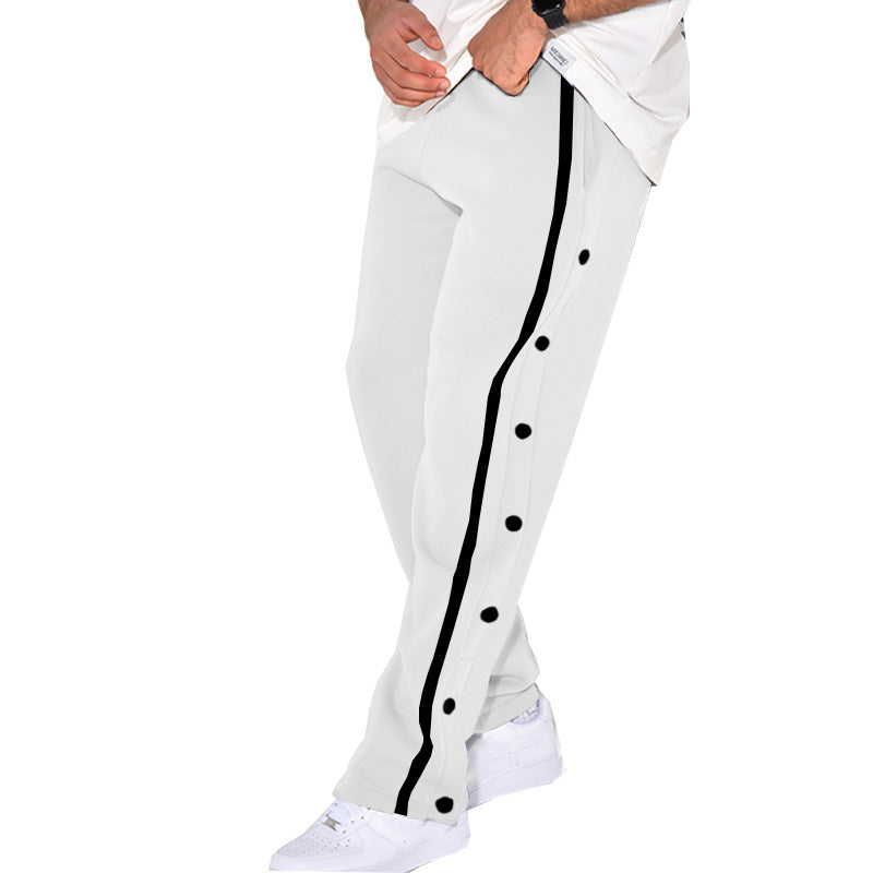 Herren Sportliche Jogginghose mit Druckknopfdetails an der Seite Drune