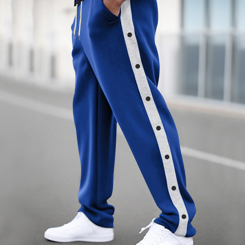 Herren Sportliche Jogginghose mit Druckknopfverschluss und atmungsaktivem Material Drune
