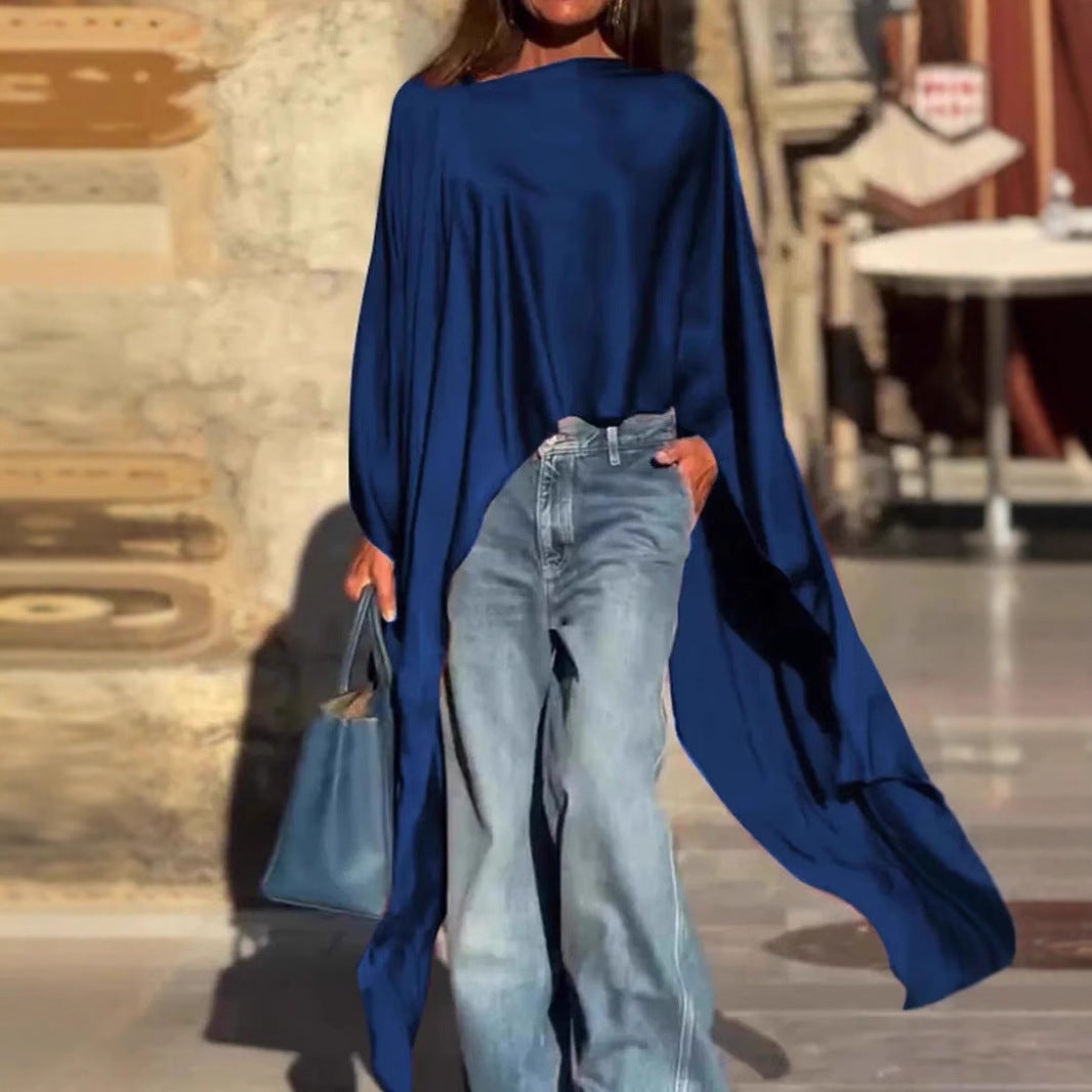 Damen modisches Oversized-Oberteil mit fließendem Schnitt Drune
